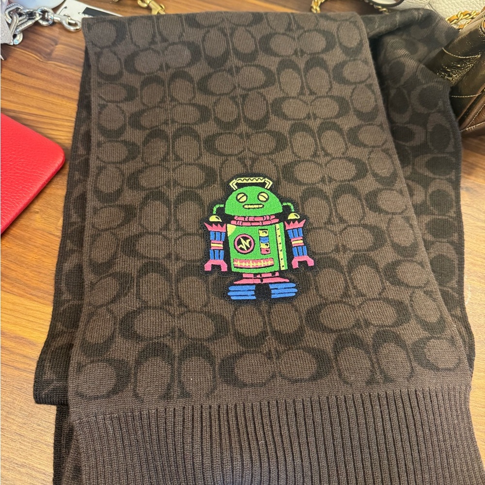 Coach Cosmic Robot Scarf NWT
